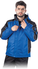 Zimná pracovná bunda s kapucňou BLIZZARD BLUE