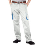 Pracovné nohavice s elastanom MANNLAND WHITE BLUE
