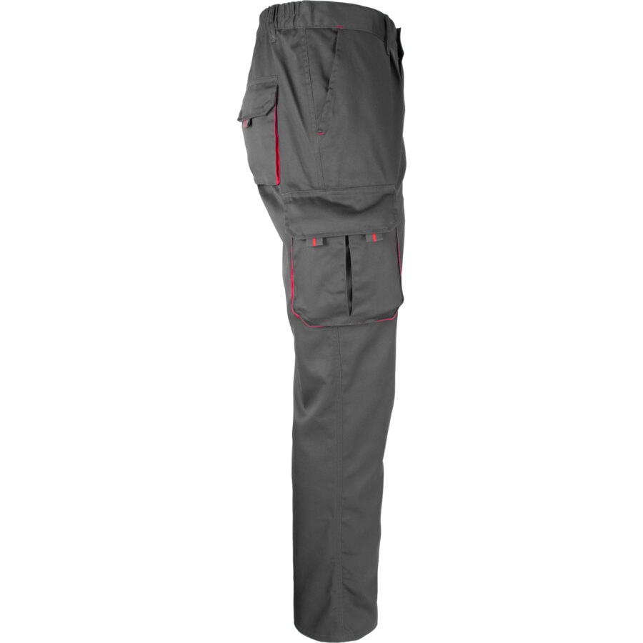 Pracovné nohavice s elastanom MANNLAND GREY RED