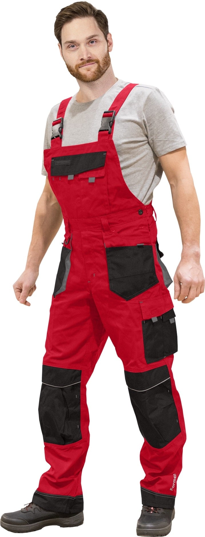 Pracovné nohavice na traky PROFI COOL RED 2.0