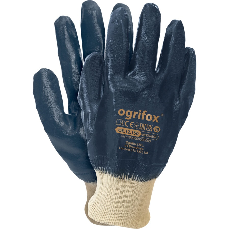 Nitrilové rukavice pracovné HARIX BLUE OX