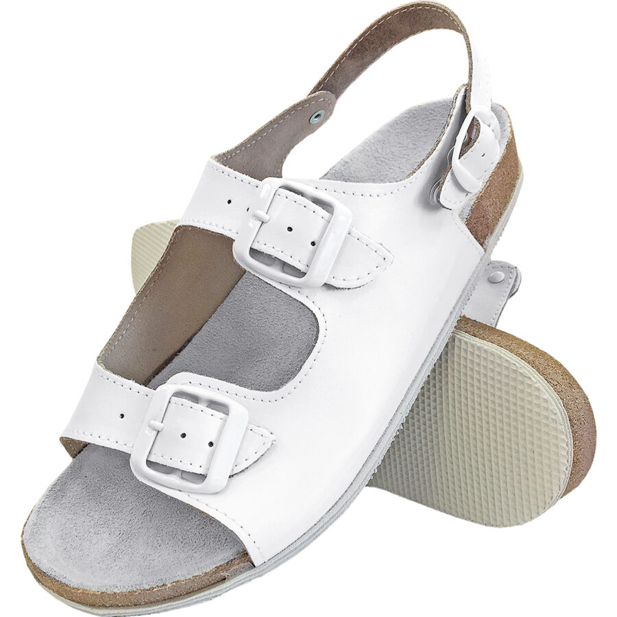 Kožené ortopedické sandále WHITE UNI
