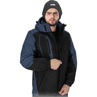 Zimná pracovná bunda s kapucňou HOLM NAVY