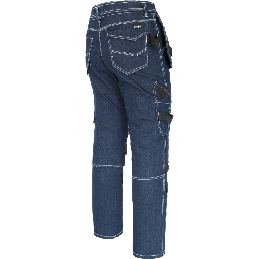 Pracovné rifľové nohavice strečové JEANS WORK BLUE