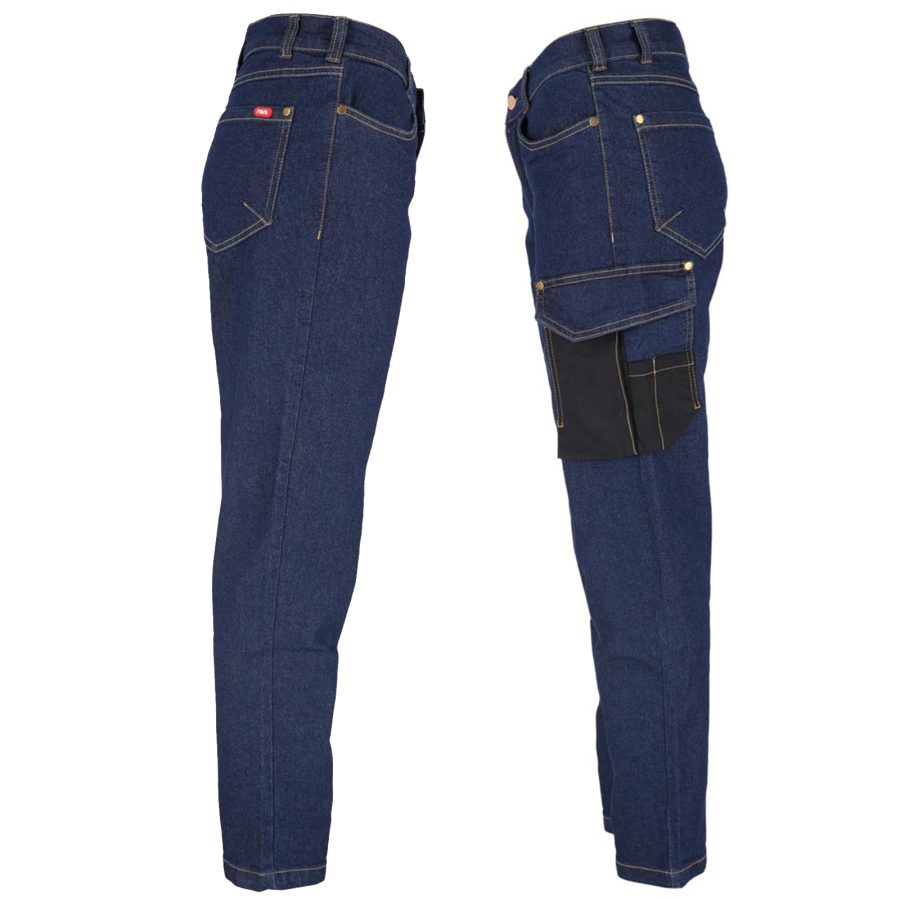 Dámske pracovné rifľové nohavice JEANS LADY BLUE